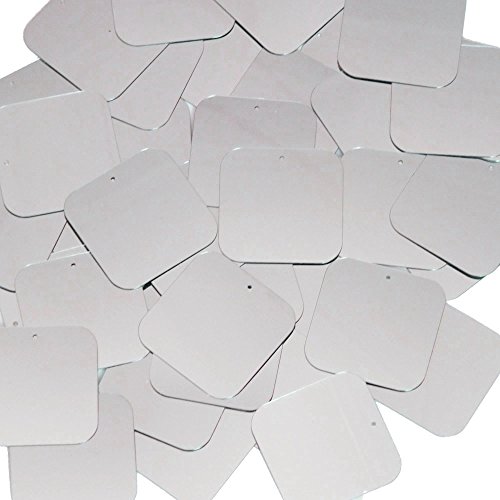 Silver Shiny Metallic Rounded Square Diamond 1.5