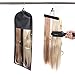 Modpion Hair Extension Hanger Double Side Anti-slip Hair Extension Holder with Portable Protection Suit Bag (Black)thumb 1