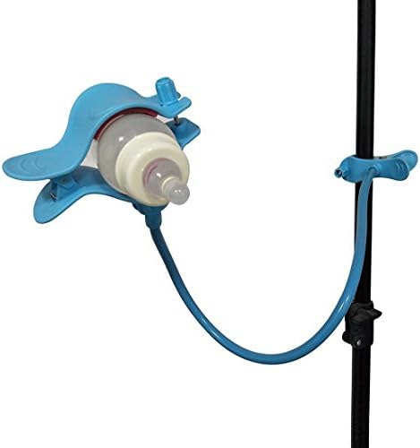 Baby Bottle Holder Bracket -2017 The Latest Universal Infant Bed Cup Clip Holder Lazy Bracket Flexible Long Arms Stand for Bed Strollers(Blue)