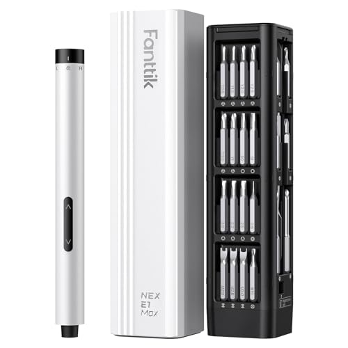 Fanttik E1 MAX Mini Elektro Schraubendreher Set, 50 in 1 Magnetische Präzisions- Kit, 2 Gänge Drehmoment, 5/32 Zoll Sechskant, Geeignet Reparatur für