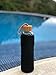 ORIGIN - Best BPA-Free Glass Water Bottle with Protective Silicone Sleeve and Bamboo Lid - Dishwasher Safe - 32 Ounce (Black)