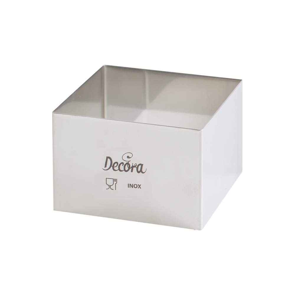 DECORA Stainless Steel Square Shape, Silver, 5 x 5 x 4.5 cm