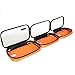 Damero Clear 3pcs/set Travel Carry Bag/Electronic Accessories Organizer/Packing Cubes (Orange)