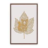 Framed Canvas Wall Art Leaf Canvas Prints Home Artwork Decoration for Living Room,Bedroom - 16x24 inches