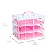 Best Choice Products 3-Tier BPA-Free Detachable Cupcake Carrier Container for 36 Cupcakes w/Locks, Handle, Pink
