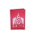 Paper Love Christmas Tree Card, Pop Up Christmas Cards, 3D Xmas Card, Holiday Popup Card