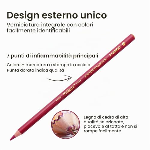 MARCO - Oil Pencils for Adult Painting, Set of 120 Colours, Wooden Pencils in Steel Box, Suitable for Art Enthusiasts and Professional Painters