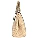 MG Collection Kaede Ostrich Crocodile Shoulder Bag, Beige, One Size