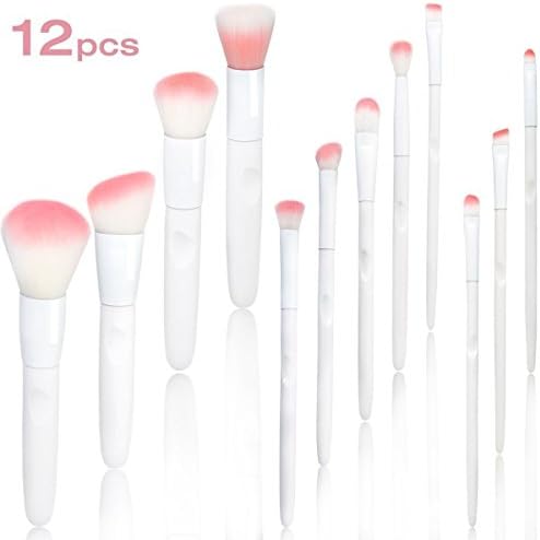 12 Pcs Makeup Brushes HANXUS Professional Foundation Blending Contour Eyeshadow Brow Blush Lip Eye Face Liquid Powder Cream Cosmetics Brushes tool Kit