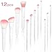 12 Pcs Makeup Brushes HANXUS Professional Foundation Blending Contour Eyeshadow Brow Blush Lip Eye Face Liquid Powder Cream Cosmetics Brushes tool Kit