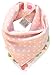 kishu baby Girl Bandana Bib, Reversible Boho Butterfly Bib, One Size Multicolor (Pink)
