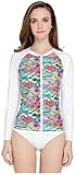 Ilishop Women's UV Sun Protection Long-Sleeve Crew Rashguard 2016 Rash Guards Green XL-US6-8