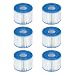 Intex 29001000000 B01DEMGBAI Intex-29001E PureSpa Type S1 Easy Set Pool Filter Cartridges, (6 Fil, 1-Pack, Blue