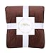 Fleece Throw Blanket Sherpa Throws Reversible Super Soft Shaggy Fuzzy Fur Faux Blankets Warm Cozy Fluffy Microfiber Velvet Comfort for Boys Bed Room Cover Valentines, 50 by 60 Solid Choco