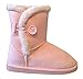 New Girl's Warm Tall Mid Calf 3 Buttons Faux Sheepskin Fur Kids Shoes Boots