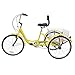 DoCred Adult Tricycles 7 Speed Three Wheel Bike Cruiser Bicycle, 24/26/20 Inch Adult Tricycle w/Low Step-Through Aluminum Frame, Front and Rear Fenders, Adjustable Handlebarsthumb 2