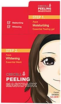 CRECELL Aqua Whitening Essential Mask, 2 STEP (1STEP:Peeling Gel=3ml×8ea, 2STEP:Mask=20ml×8 Sheets)
