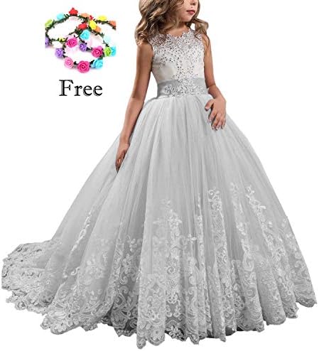 Magicdress Princess Lilac Long Girls Pageant Dresses Kids Prom Puffy Tulle Ball Gown 26