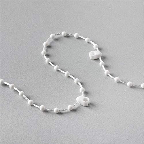 EveryHome Vertical Blind Chain 12m 100 Clips for 127mm Slats White