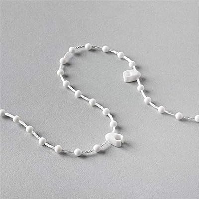EveryHome Vertical Blind Chain 12m 100 Clips for 127mm Slats White