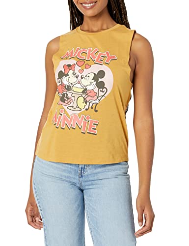Disney Mickey and Friends Mickey & Minnie Cowboy Heart Juniors Muscle, Gold Hea…