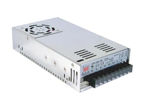 Mean Well QP-200D Enclosed Switching AC-to-DC Power Supply, Quad Output, 204.9W, 3.5A, 2.0