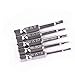 Rocaris 5 Pieces in One Set Magnetic Triangle Head Screwdriver Bits S2 Steel 1/4 Hex Shank 50mm