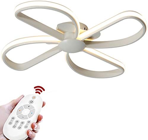 Iron Ceiling Lamp, 40W/32WLED Ultra-Thin Ceiling Light Children's Bedroom Ceiling Lamp Creative Fan Ceiling Light Nordic Boy Room Remote Control Dimming Ceiling Lamp White Blue