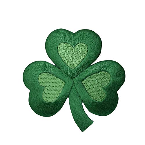 Medium Irish Shamrock Clover Iron on Embroidered Patch