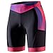 MY KILOMETRE Womens Triathlon Shorts 8” Inseam Tri Shorts with Side Pockets Adjustable Drawstring