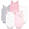 Hudson Baby Unisex Baby Cotton Sleeveless Bodysuits, Unicorn Float, 18-24 Months Hudson Baby Unisex Baby Cotton Sleeveless Bodysuits, Unicorn Float, 18-24 Months