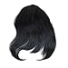 TopFeeling 100% Real Human Hair Clip in Bangs Short Straight Brazilian Virgin Human Hair Bangs Extensions Natural Black