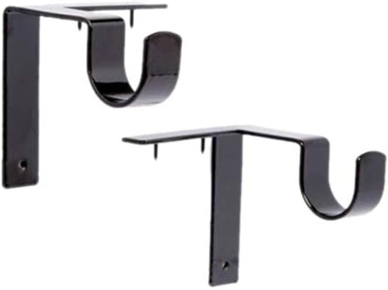 Roiper Single Hang Curtain Rod Holders Bracket Into Window Frame Curtain Rod Bracket (2 X Curtain Rod Bracket)