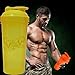 Protein Shaker Bottles by Critical Vitality | Red-Orange-Yellow 25oz/700ml Tumblers with Blender-Mixer-Balls, Leak Proof BPA Free Sports Travel Water Container Fits in Cup Holders and Dishwasher Safe