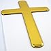 Jesus Cross Gold Finish Decal Emblem 3D Sticker car Bike auto 2