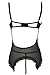FENTI Womens' Handcuff Gartered Belt Lingerie Midnight Affair Set G-String,Sexy Black/M
