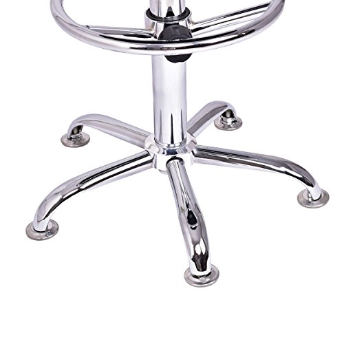 GentleShower Bar Stool 360 Degree Swivel Set of 2 Round Seat Height Adjustable Stool Chair Hydraulic Spa Salon Stools with Footrest for Lab Medical Office Kitchen etc Black