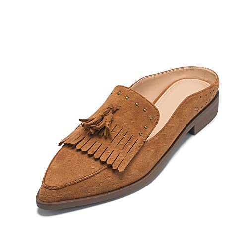 Faux Suede Backless Loafer Shoes