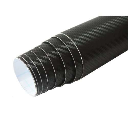 Gotobuy - 25"x 60" 3D Flexible Carbon Fiber Black Car Vinyl Wrap Sheet Roll Film & Carbon Fiber Wrap/Skin for Apple IPhone Ipad etc.