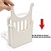 Bread Slicer, Adjustable Bread/Roast/Loaf Slicer Cutter, Sandwich Maker Toast Slicing Machine Folding and Adjustable Handed Bread Slicer with 5 Slice Thicknesses (White 1)