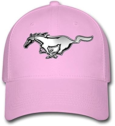 Woman Men Cotton 2016 Mustang Symbol Adjustable hats Baseball caps Pink