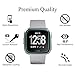 [5 Pack] Compatible for Fitbit Versa Screen Protector Tempered Glass, Fotbor Waterproof 9H Hardness HD Clear [No-Bubble] Anti- Scratch Easy Installation Film for Fitbit Versa Accessories (Clear)