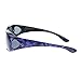 Polarized Sunglasses Fit Over Glasses for Small Glasses Oval Frame Purple Print