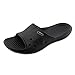 Kaiback Men's Poolside Slide Shower Sport Sandal (10/11, Black)