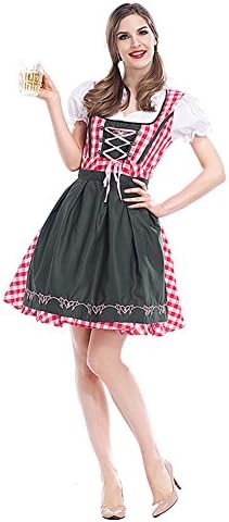 Halloween Germany Oktoberfest Beer Festival Women Cosplay Costume Deluxe Fancy Dress (M)