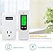 FLOUREON RF433MHz Wireless Thermostat RF Plug Electric Heating and Cooling Temperature Controller LCD Display Green Backlight (TS-808, White)