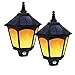 Solar Wall Light Outdoor, Greenclick Solar Wall Lantern PIR Motion Sensor Waterproof Solar Flame Lights for Pathway Patio Garden Yard Porch Stairways 2PCS