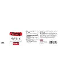 Staunch ZMA (zinc, magnesio y vitamina B6), 1 botella