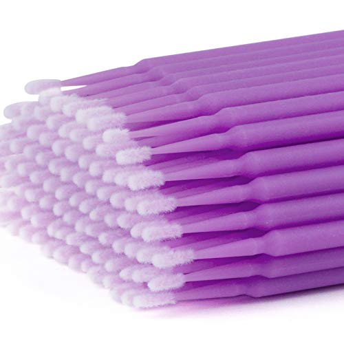 Cuttte 500 PCS Disposable Micro Applicators Brushes Latisse Applicator for Eyelashes Extensions