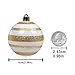 KI Store Christmas ball ornaments Shatterproof Tree Decorations decorative Creamy Hanging Decor Set of 24 (Gold and White, 2.36